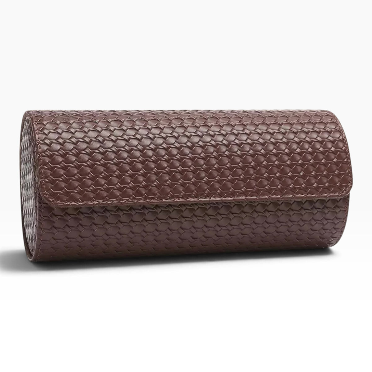 Lot de 3 Étuis à Montre en Cuir PU Matelassé Marron Chocolat – 1, 2 et 3 Montres