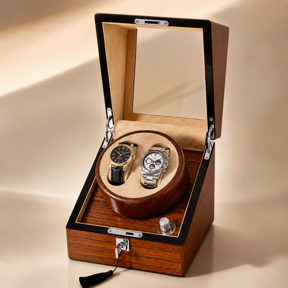 Remontoir pour Montres Automatiques en Bois – 2 montres