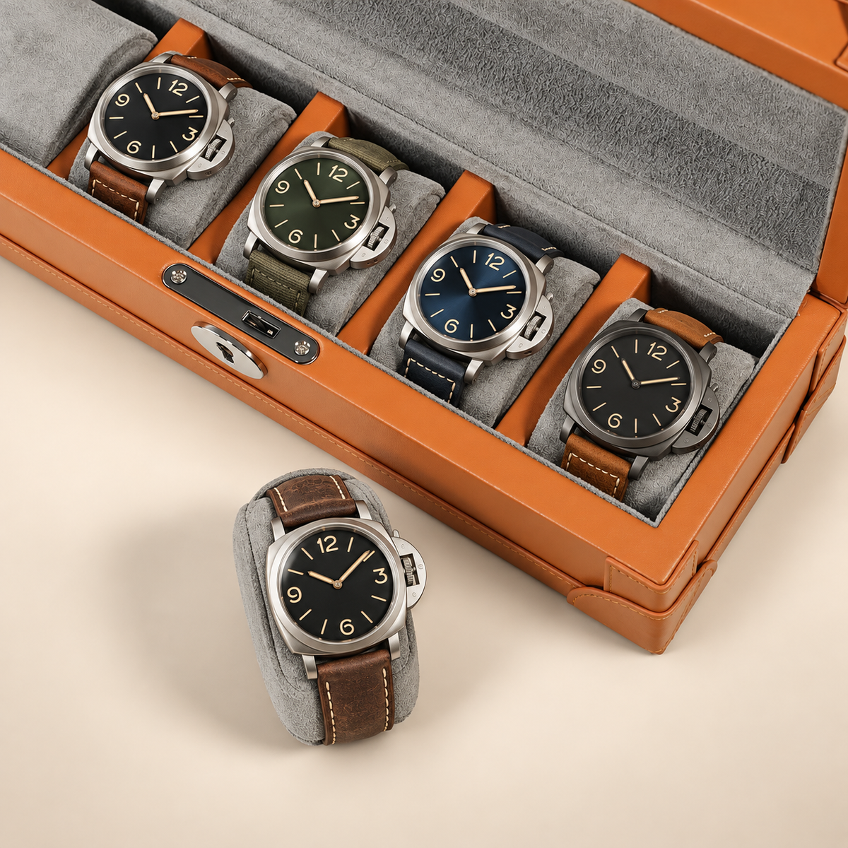 Boîte À Montre En Cuir Microfibre - 5 Montres