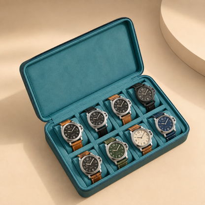 Étui à Montres de Voyage en cuir véritable – 8 montres – vue 3