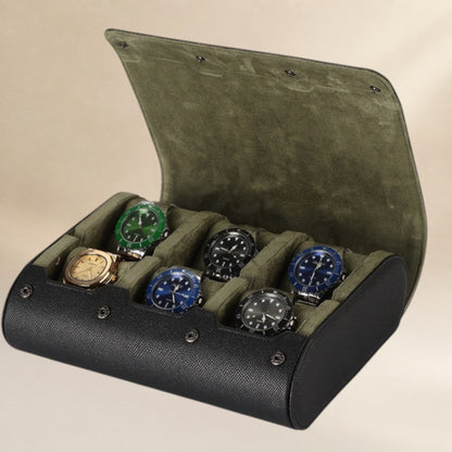 Étui à Montres en Cuir Pu - 6 Montres