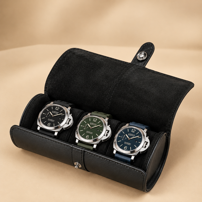 Étui à Montres de Voyage en cuir Crazy Horse – 3 montres – vue 2