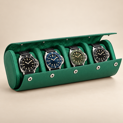 Étui à Montre en Cuir Saffiano - 4 Montres