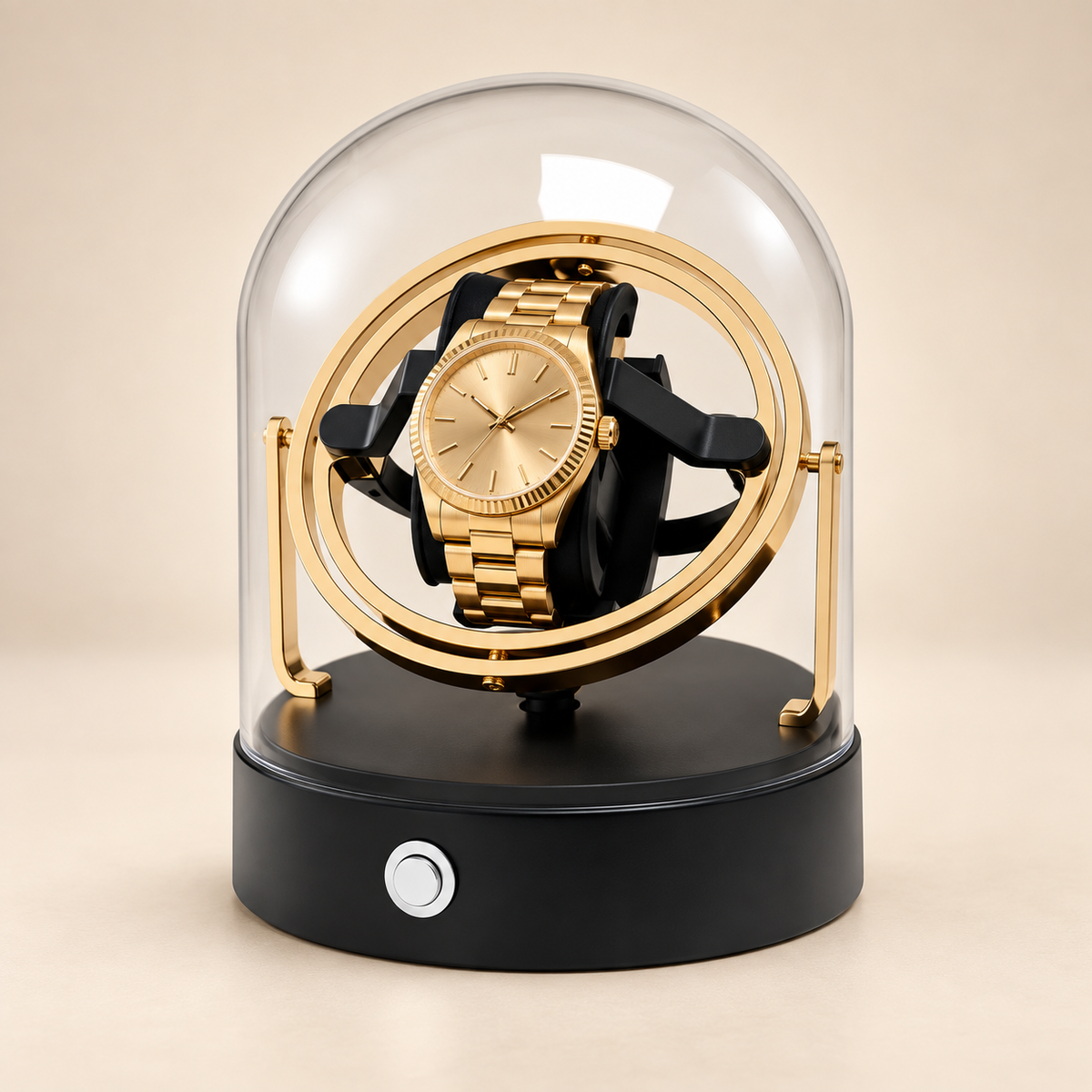Remontoir à Montre Gyroscopique sous Cloche – 1 Montre
