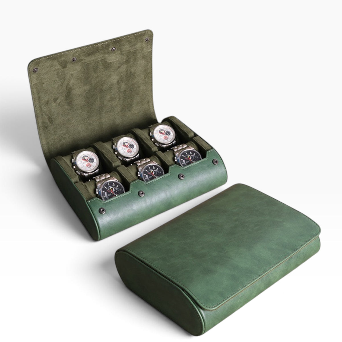 Étui à Montre en Cuir PU - 6 Montres