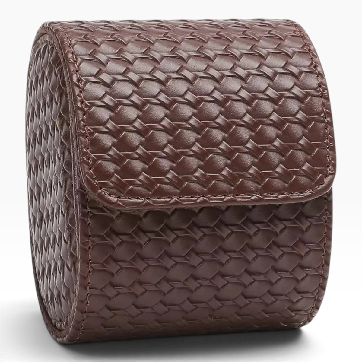 Lot de 3 Étuis à Montre en Cuir PU Matelassé Marron Chocolat – 1, 2 et 3 Montres