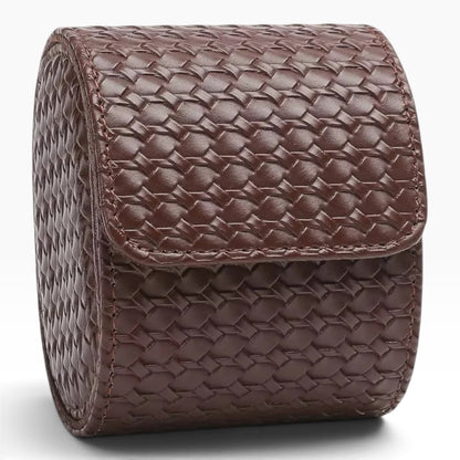 Lot de 3 Étuis à Montre en Cuir PU Matelassé Marron Chocolat – 1, 2 et 3 Montres