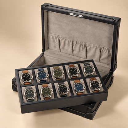 Boîte à Montre en Cuir Microfibre - 10 Montres