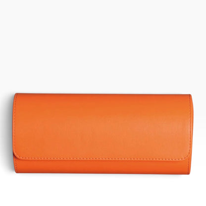 Lot de 3 Étuis à Montre en Cuir PU Orange – 1, 2 et 3 Montres