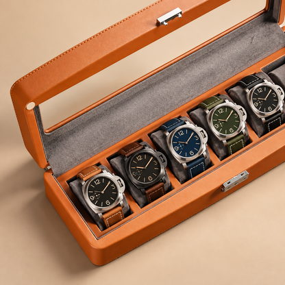 Boîte à Montre en Cuir Microfibre – 4 ou 6 Montres