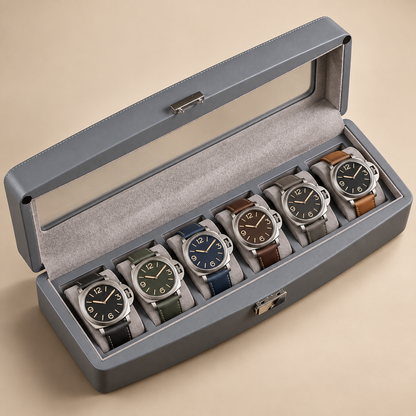 Boîte à Montre en Cuir Microfibre – 4 ou 6 Montres