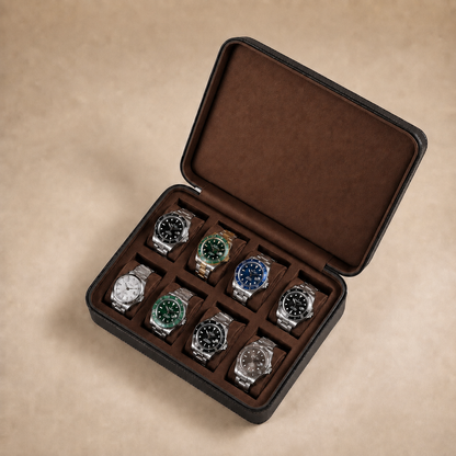 Étui à Montres de Voyage en cuir véritable – 8 montres – vue 2