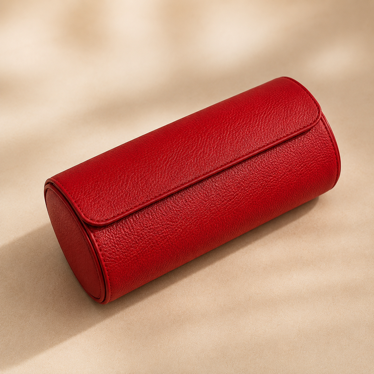 Étui à Montres de Voyage en cuir PU – 3 montres – Rouge – vue 3