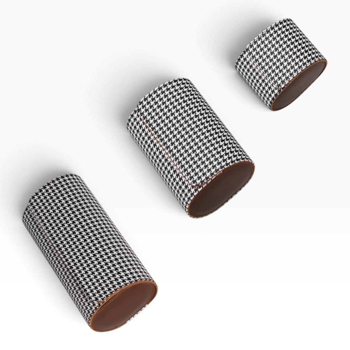 Lot de 3 Étuis à Montre en Cuir PU Noir et Blanc – 1, 2 et 3 Montres