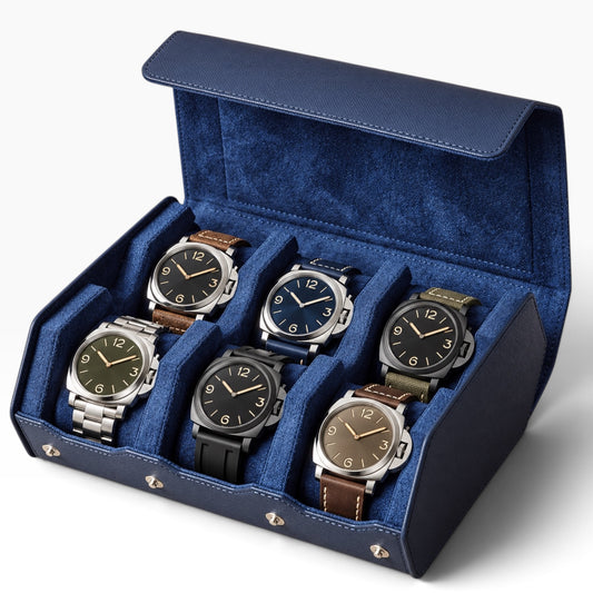 Boîte à Montre en Cuir Saffiano - 6 Montres