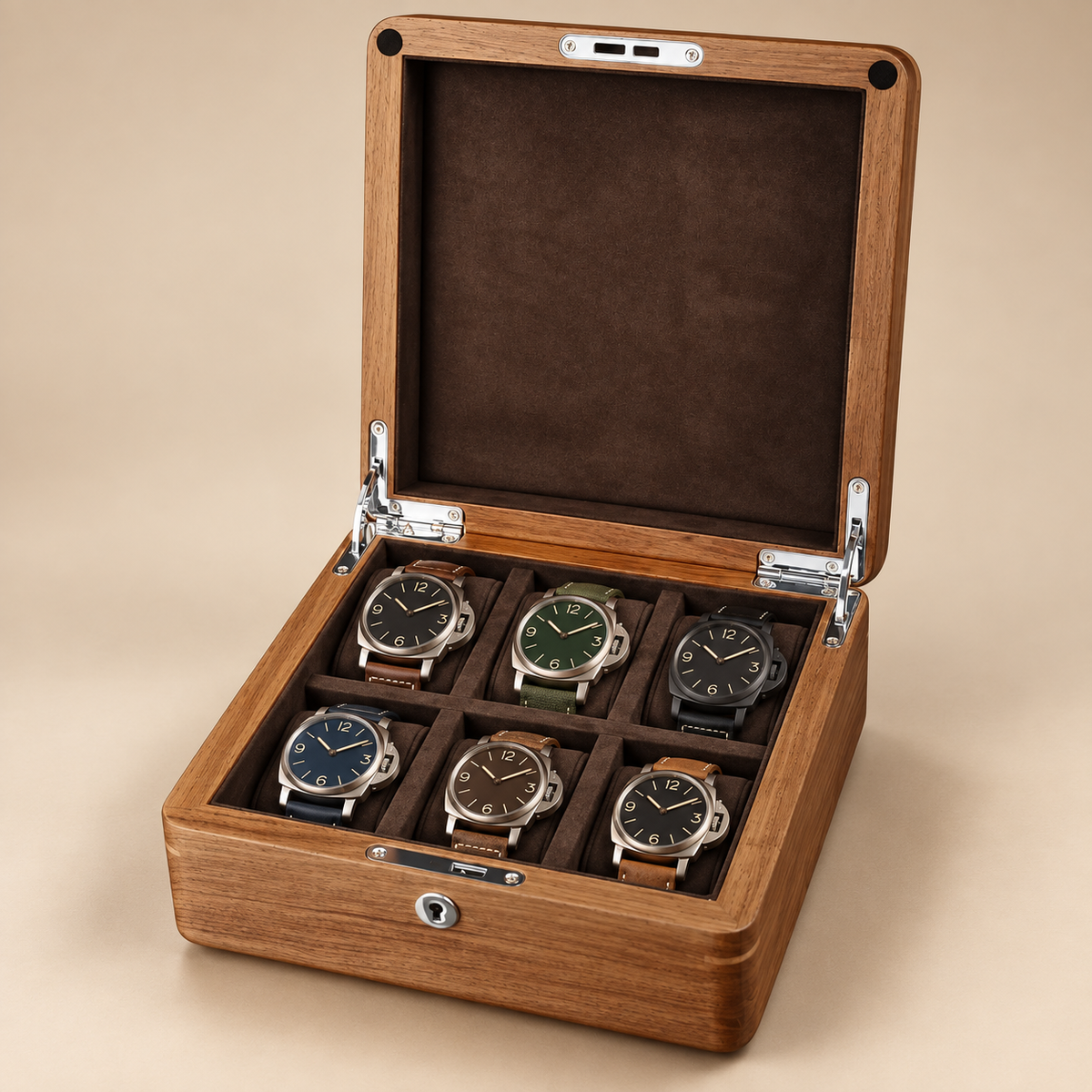 Boîte à montre en bois de palissandre 6 montres – vue 2