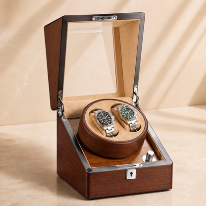 Remontoir pour Montres Automatiques en Bois – 2 montres – vue 2