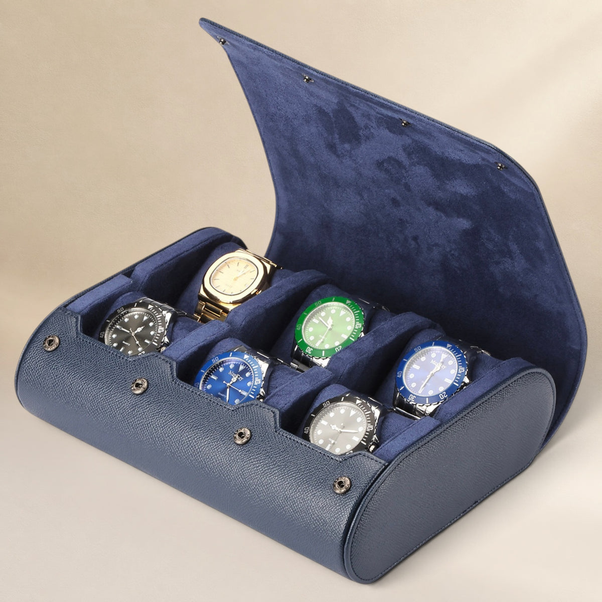 Étui à Montres en Cuir Pu - 6 Montres