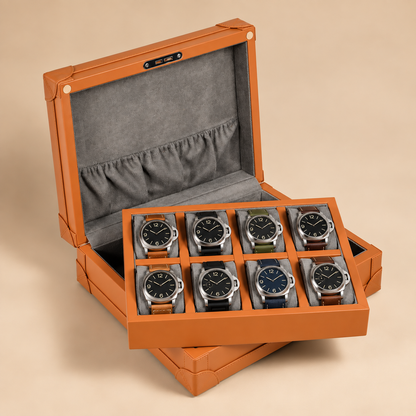 Boîte à Montres en Cuir Microfibre - 8 Montres