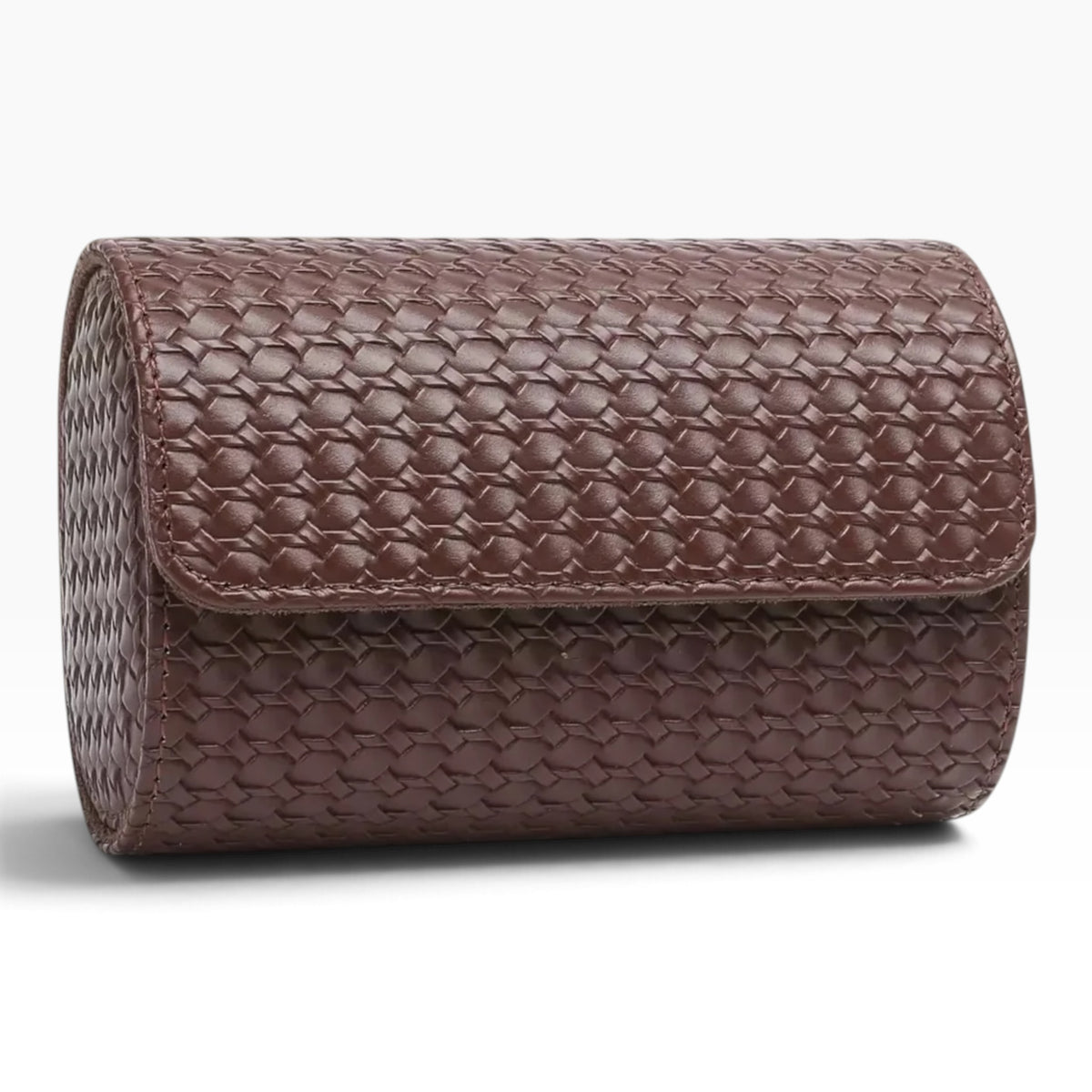 Lot de 3 Étuis à Montre en Cuir PU Matelassé Marron Chocolat – 1, 2 et 3 Montres