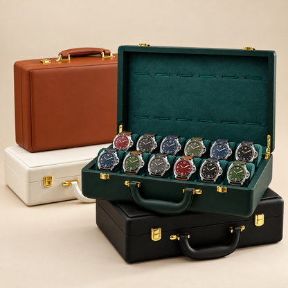 Boîte à Montre en cuir Pu - 12 Montres