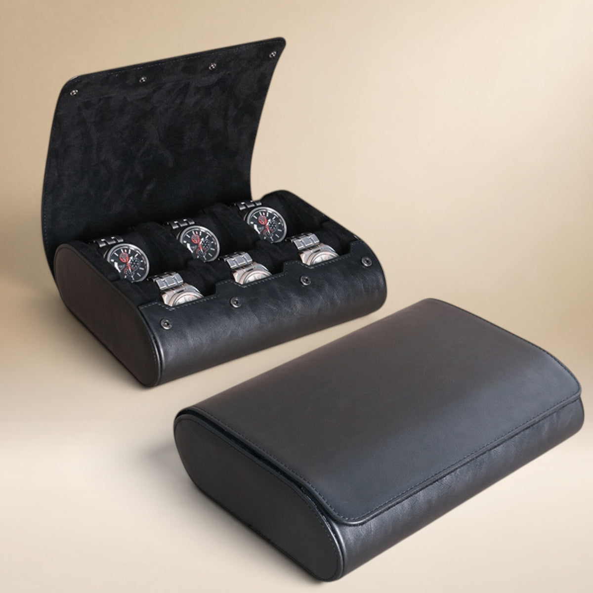 Étui à Montre en Cuir PU - 6 Montres