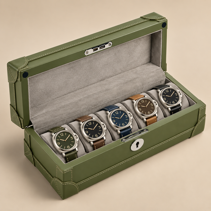 Boîte À Montre En Cuir Microfibre - 5 Montres