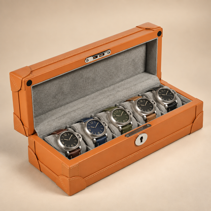 Boîte À Montre En Cuir Microfibre - 5 Montres
