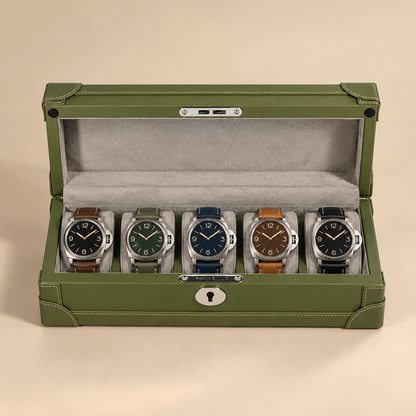 Boîte À Montre En Cuir Microfibre - 5 Montres