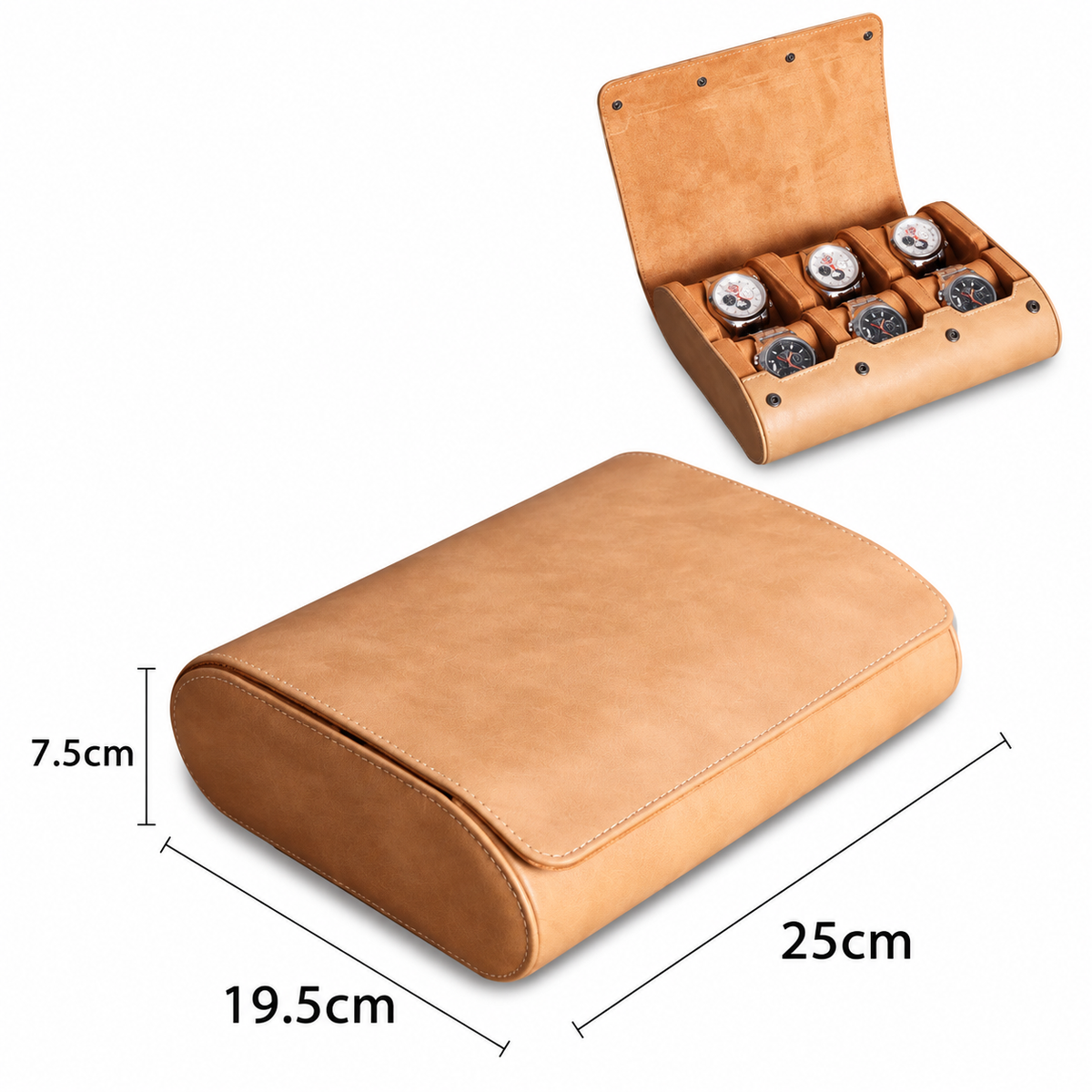 Étui à Montre en Cuir PU - 6 Montres