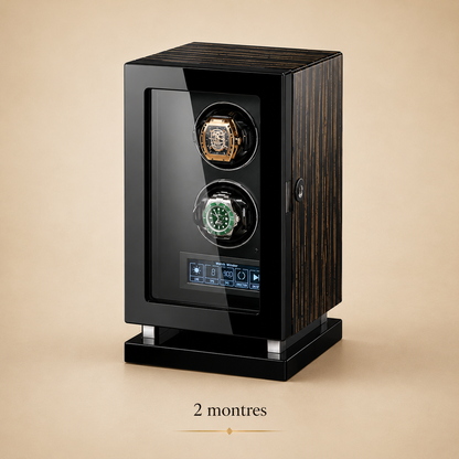 Remontoir automatique en bois avec 2 montres – vue 2