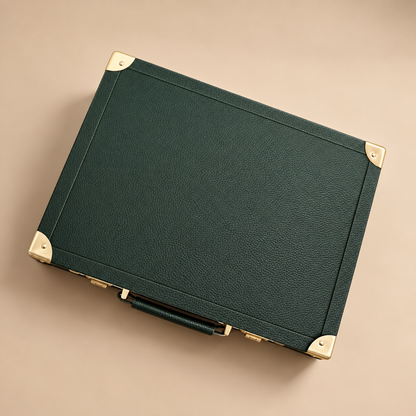 Boîte à Montres Vert en Cuir Microfibre – 15 Montres