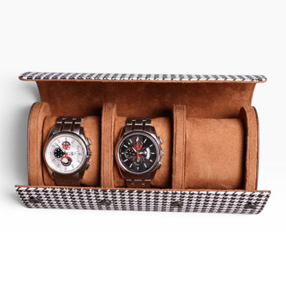 Lot de 3 Étuis à Montre en Cuir PU Noir et Blanc – 1, 2 et 3 Montres