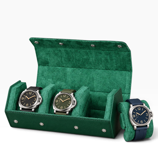 Étui à Montres en Cuir Saffiano - 3 Montres