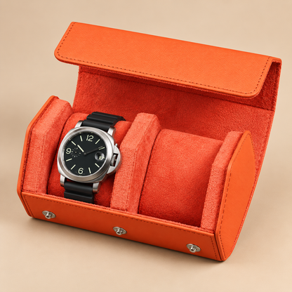 Étui à Montres en Cuir Saffiano – 2 Montres
