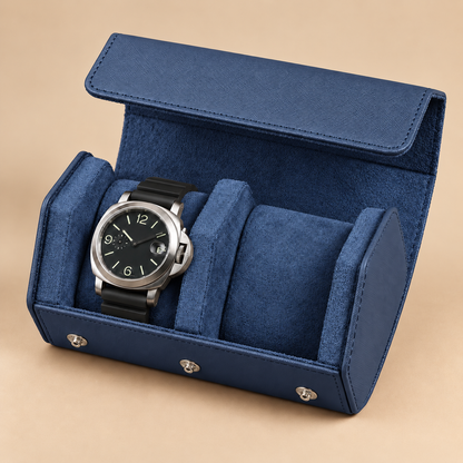 Étui à Montres en Cuir Saffiano – 2 Montres