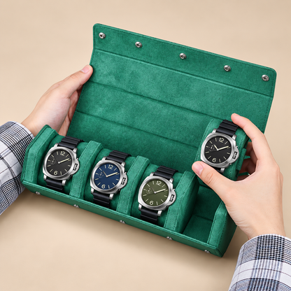 Étui à Montres en Cuir Saffiano – 4 Montres