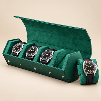 Étui à Montres en Cuir Saffiano – 4 Montres