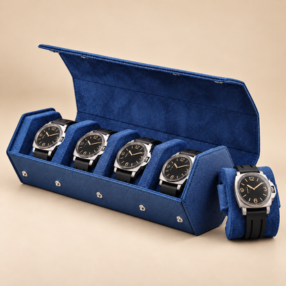 Étui à Montres en Cuir Saffiano – 4 Montres
