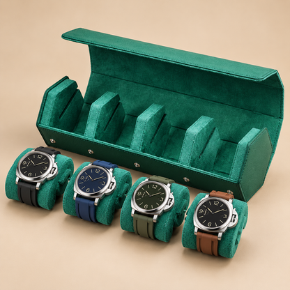 Étui à Montres en Cuir Saffiano – 4 Montres