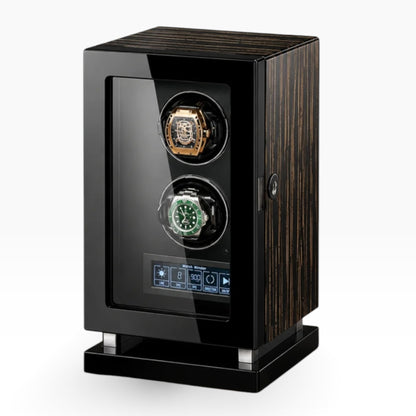 Remontoir automatique en bois avec 2 montres