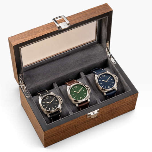 Boîte à Montres en Bois - 3 Montres