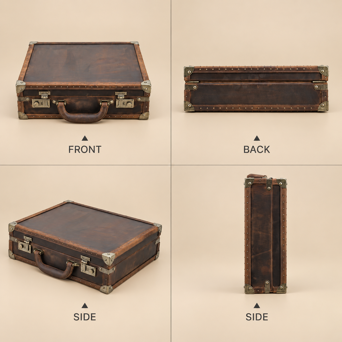 Boîte à montre en cuir Crazy Horse marron 15 montres – vue 5