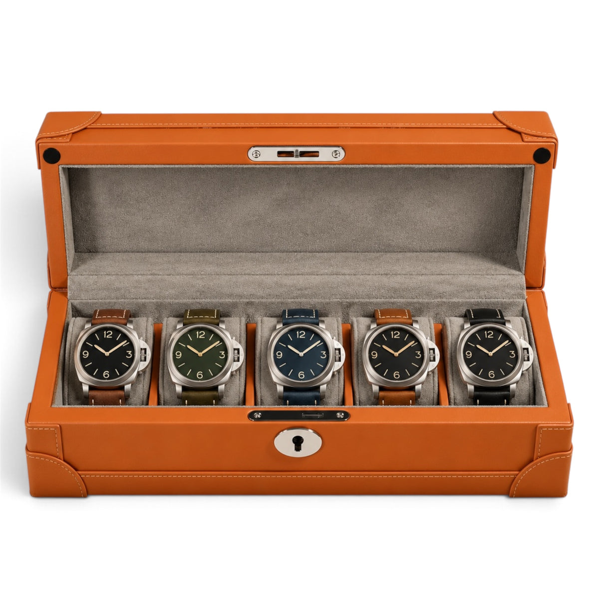 Boîte À Montre En Cuir Microfibre - 5 Montres