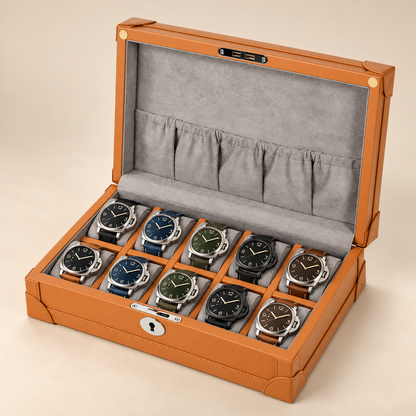 Boîte à Montre en Cuir Microfibre - 10 Montres