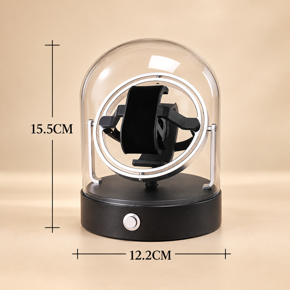 Remontoir à Montre Gyroscopique sous Cloche – 1 Montre